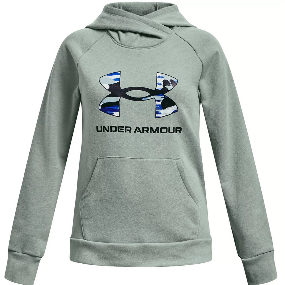 NEW Under Armour Girls' Rival Fleece Pullover Long Sleeve Hoodie Camo Sweatshirt